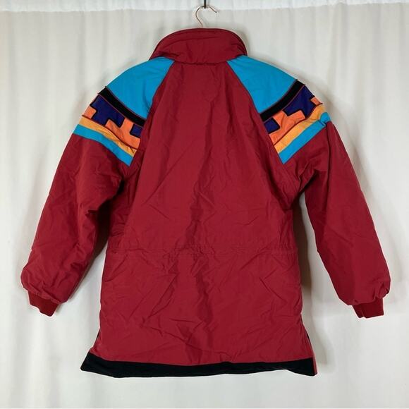 Kenny Rogers | Vintage Miller’s Harness West Red Aztec Ski Jacket Coat M - Picture 9 of 9